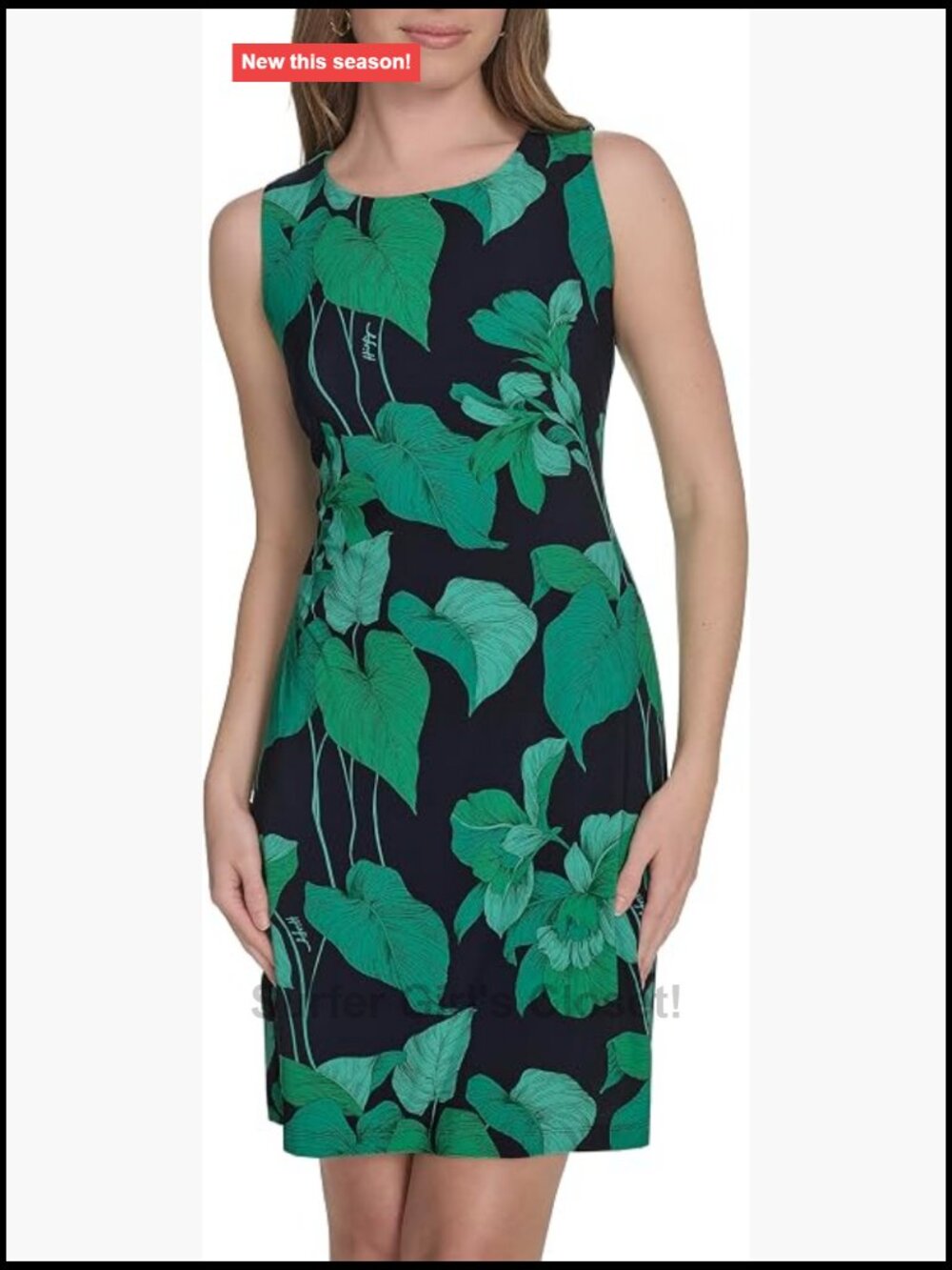 Sleeveless Shift Mini Dress Floral Sheath Petite